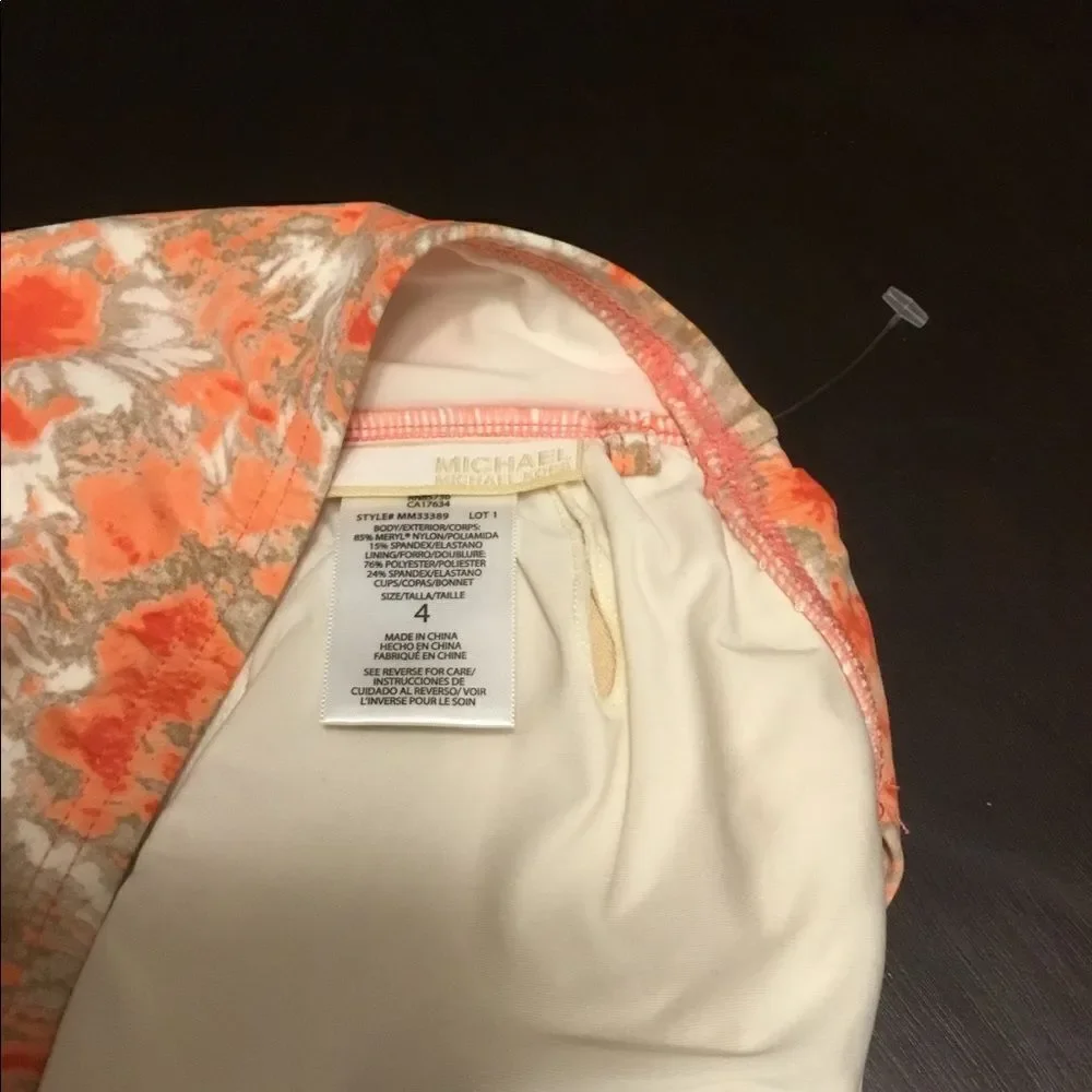 Michael Kors Strapless Bandeau One Piece Swimsuit